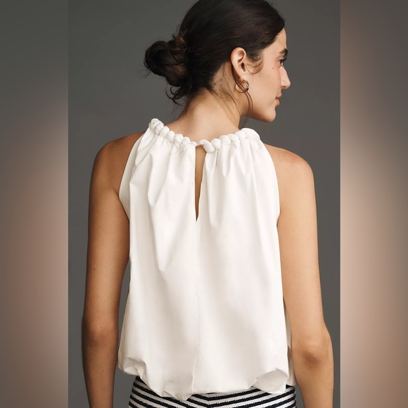 Anthropologie Tops - NWT Size L - Anthropologie 100% Cotton Braided Bubble-Hem Tank Top (NWT US$ 88)